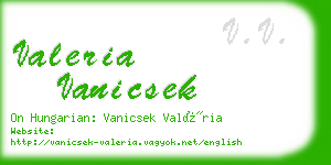 valeria vanicsek business card
